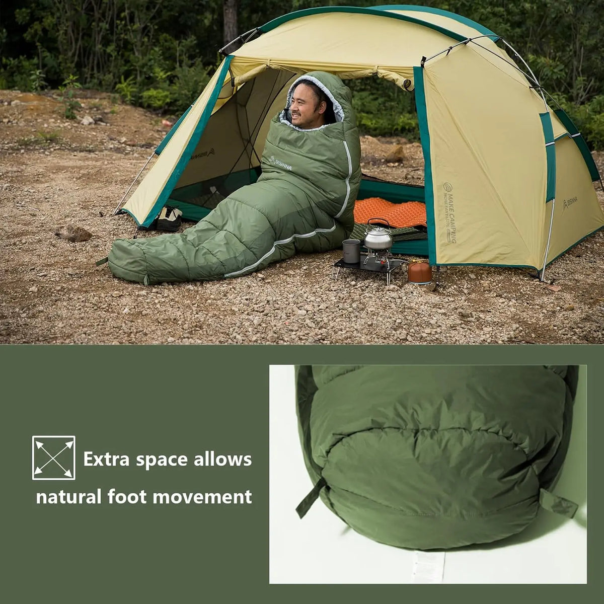 Mummy Sleeping Bag For Camping Backpacking With Compression Sack