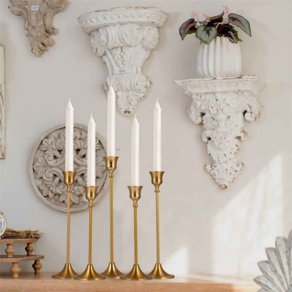 Romantic European Metal Taper Candle Holders Home Wedding Decor