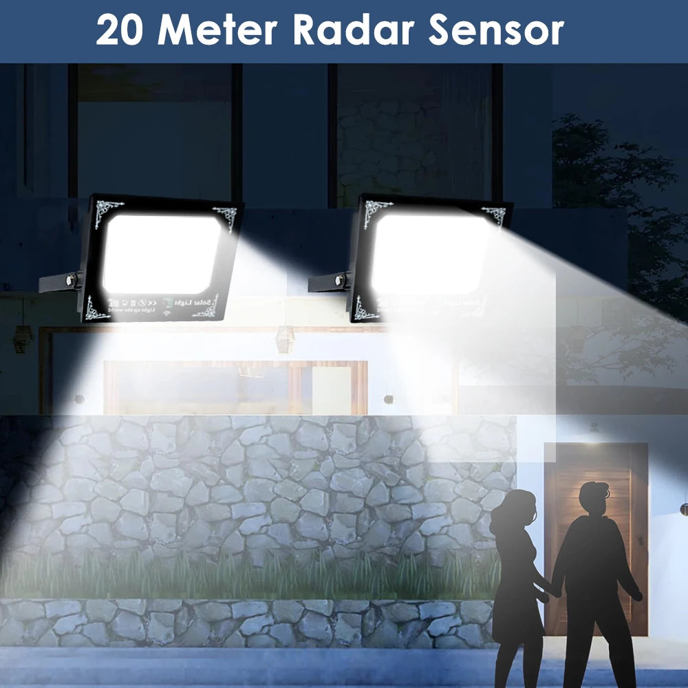 High Brightness Led Solar Flood Light With Waterproof Aluminum Panel
