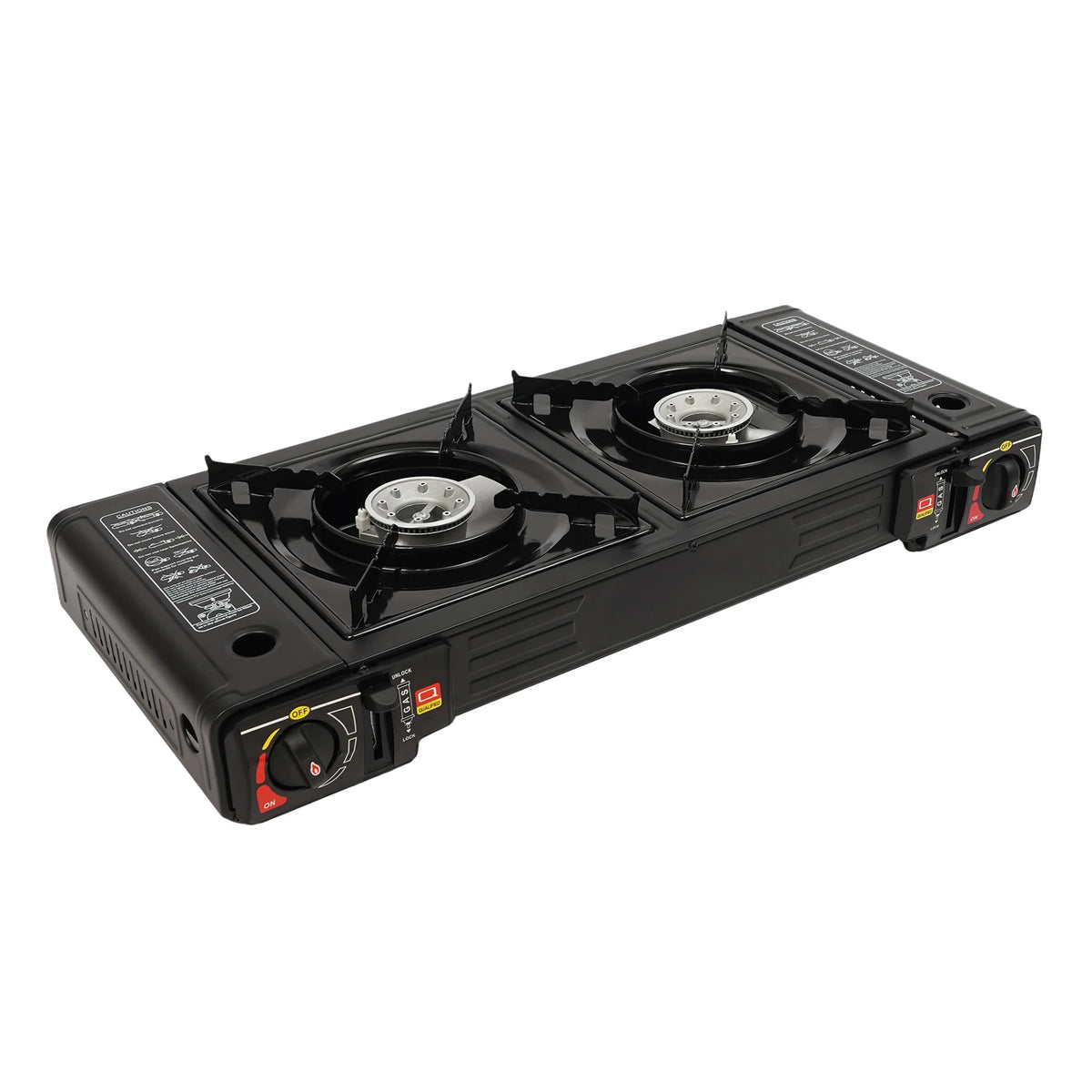 Two Burner Portable Camping Stove 2500W With Ignition And Case