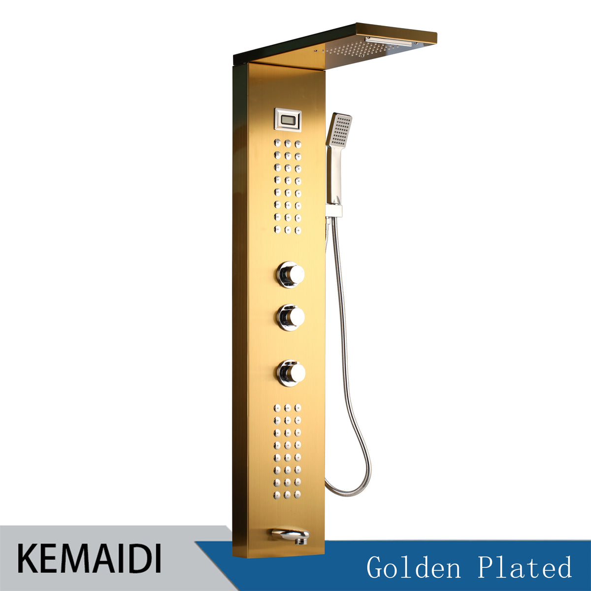 Mekkhala Multifunctional Brass Shower Panel Tower With Massage Jets