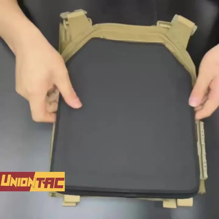 UNIONTAC TESTED IN USA with video 2pcs Tactical Chest UMHWPE Hard Plates Lightweight Protection 500g each one