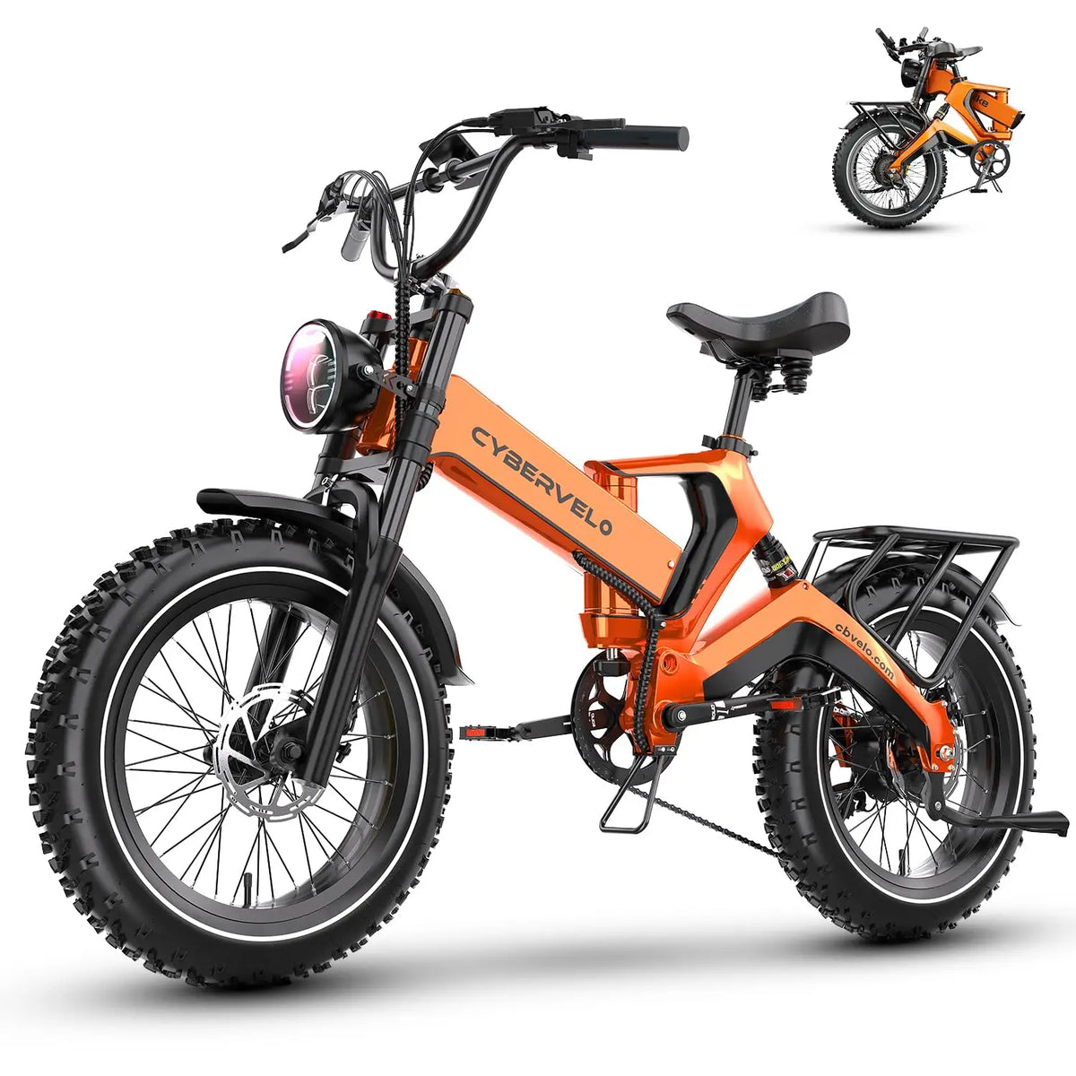Cybervelo Luxury 20 In Fat Tire Foldable Electric Bike