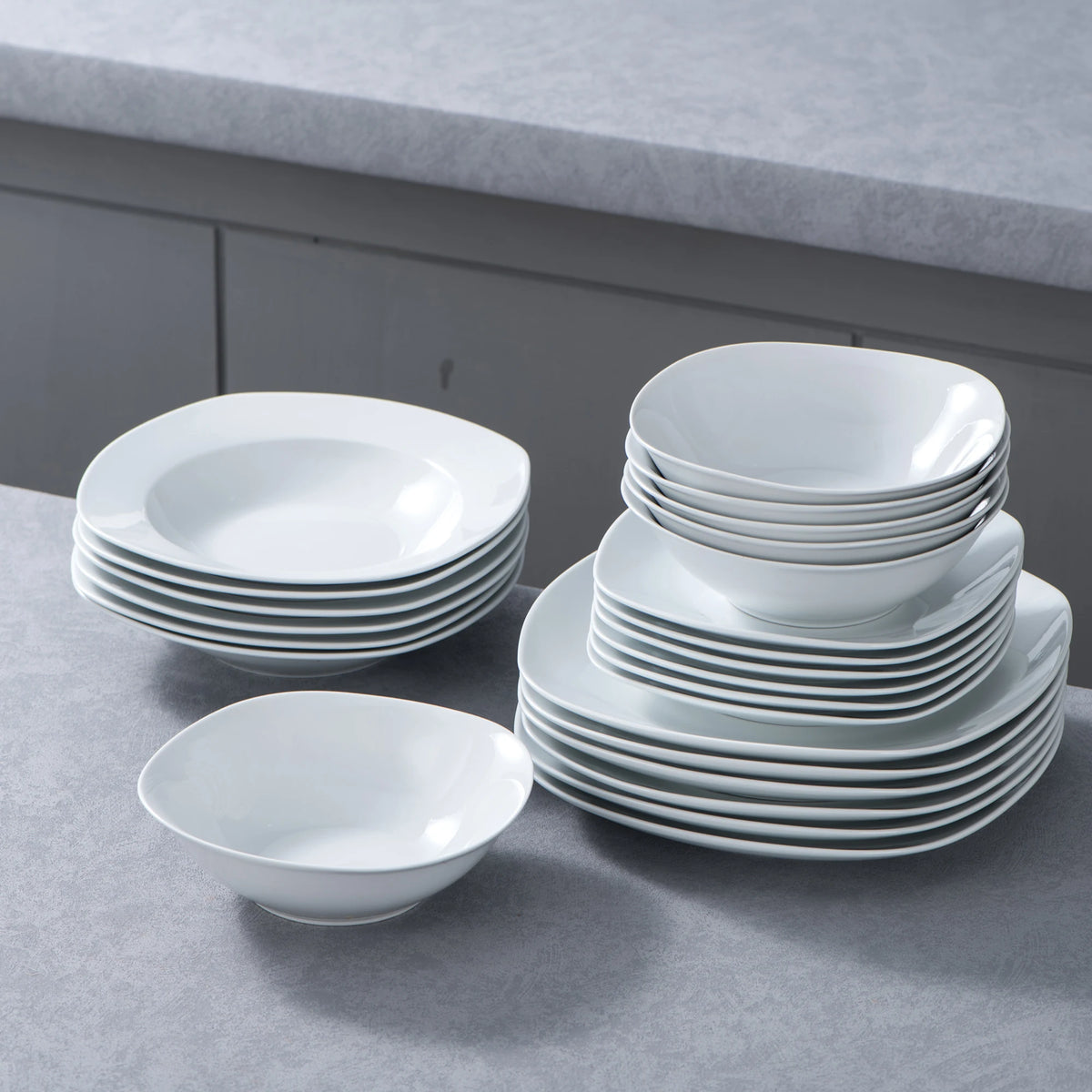 Malacasa Elisa Ceramic Porcelain Dinnerware Set For Home Dining