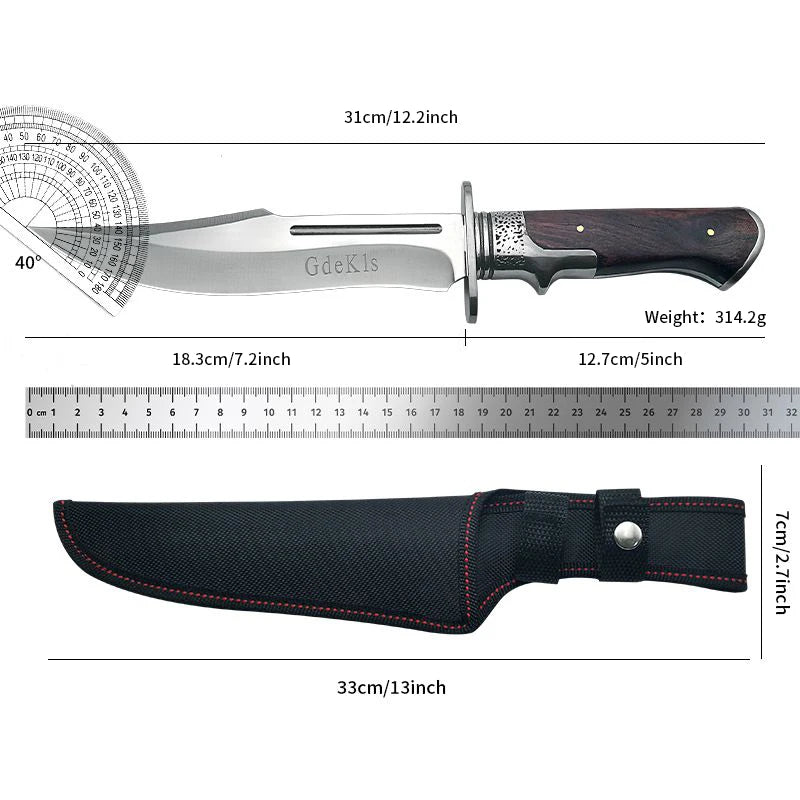 Gdekls Bone Knife With Wooden Handle Protective Cover