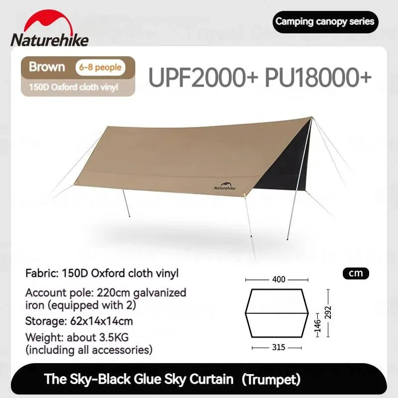 Naturehike Waterproof Sun Shelter Canopy For Family Outdoor Beach Tent