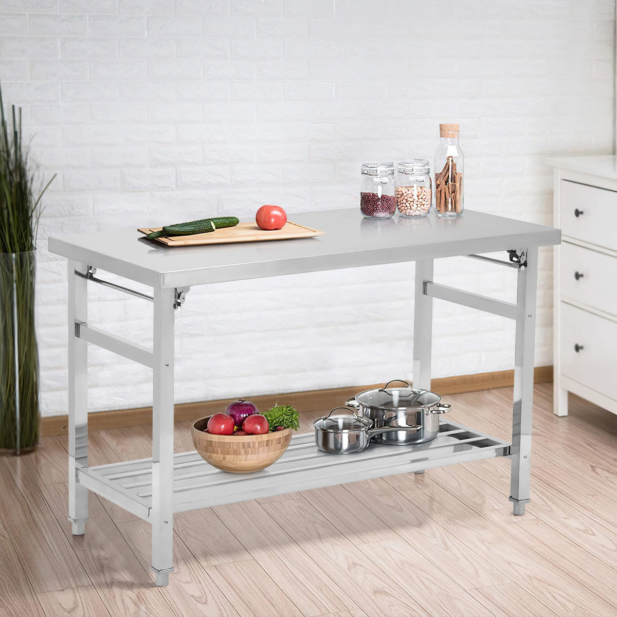Stainless Steel Commercial Heavy Duty Folding Work Table