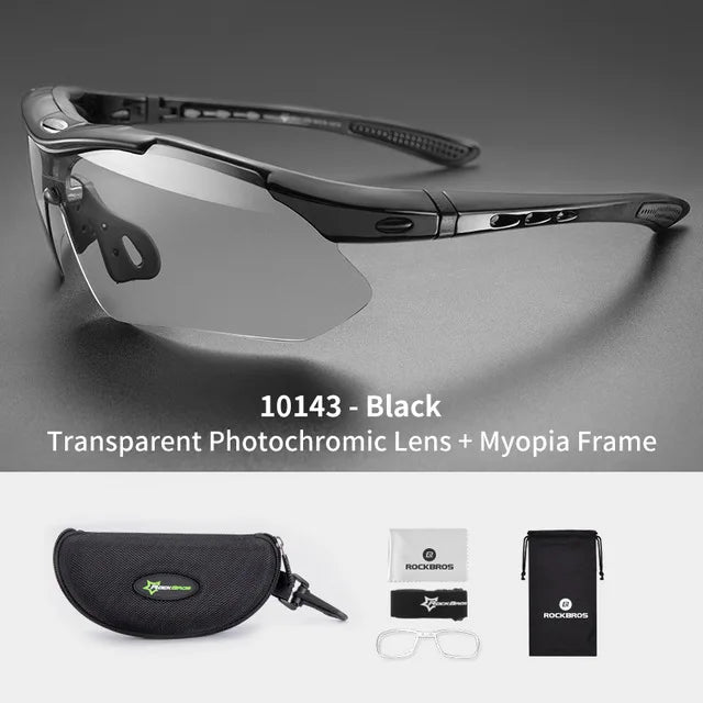 ROCKBROS Photochromic Cycling Glasses Polarized UV400 Eyewear