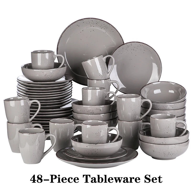 Malacasa Navia Ceramic Dinnerware Set Classic Tableware Collection