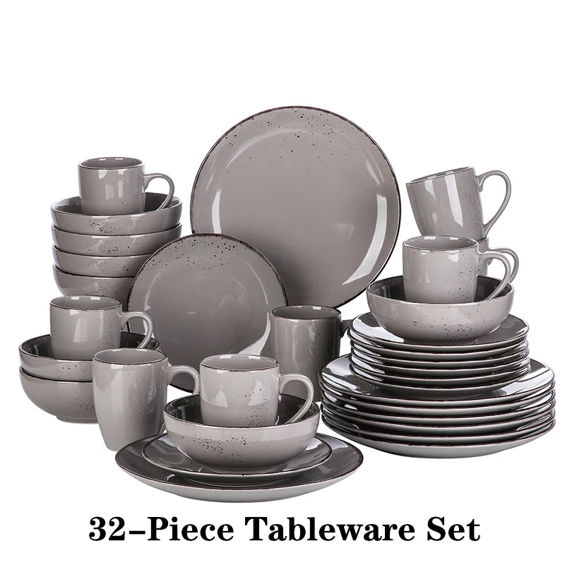 Malacasa Navia Ceramic Dinnerware Set Classic Tableware Collection