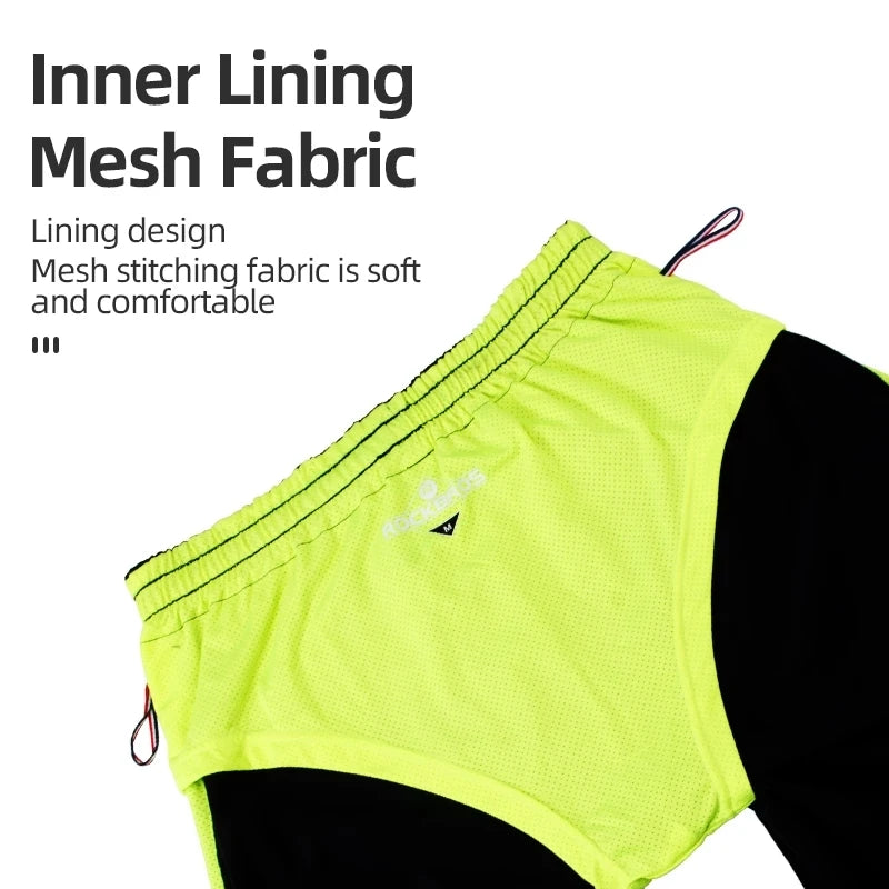Rockbros Quick Dry Reflective Road Cycling Shorts For Men