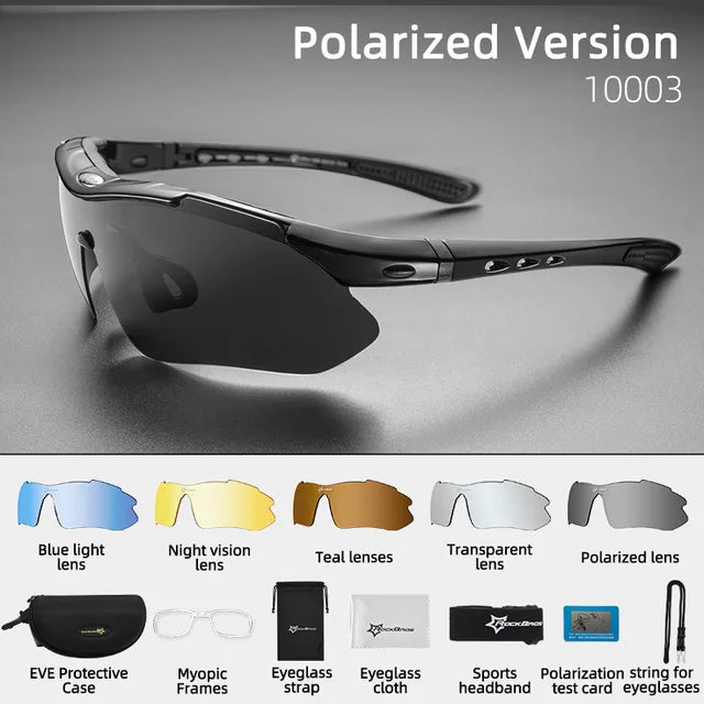 ROCKBROS Photochromic Cycling Glasses Polarized UV400 Eyewear