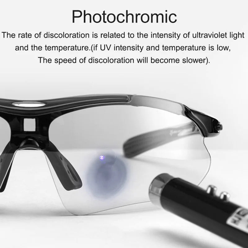 ROCKBROS Photochromic Cycling Glasses Polarized UV400 Eyewear