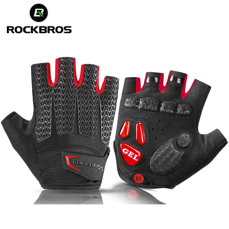 ROCKBROS Half Finger Cycling Gloves Gel Pad Breathable Non Slip