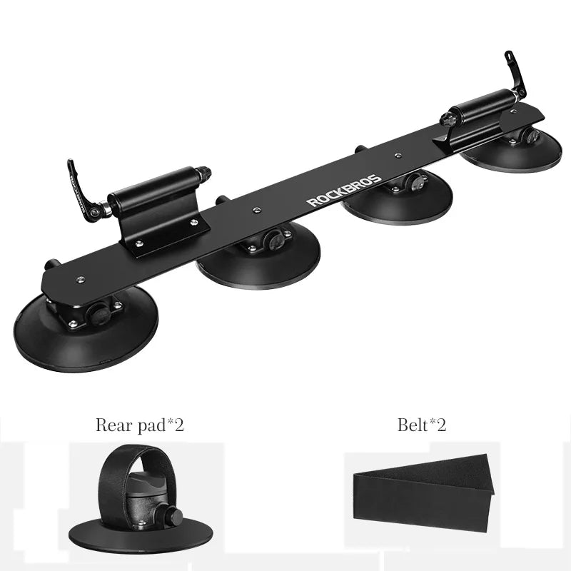 ROCKBROS Bike Roof Rack Carrier With Suction Cup Mount For Car