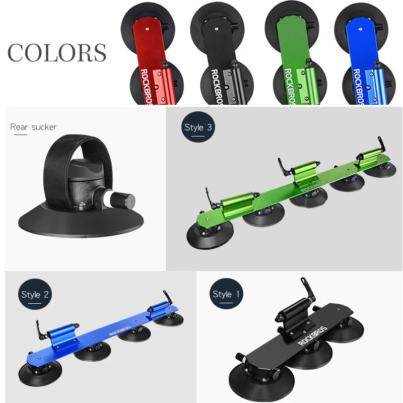 ROCKBROS Bike Roof Rack Carrier With Suction Cup Mount For Car