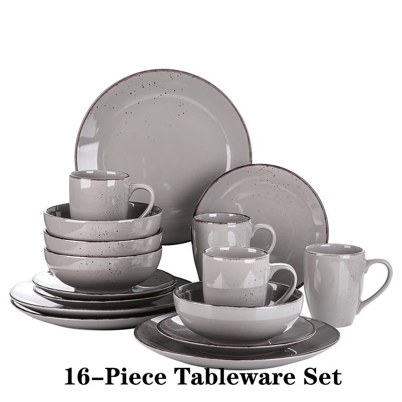 Malacasa Navia Ceramic Dinnerware Set Classic Tableware Collection