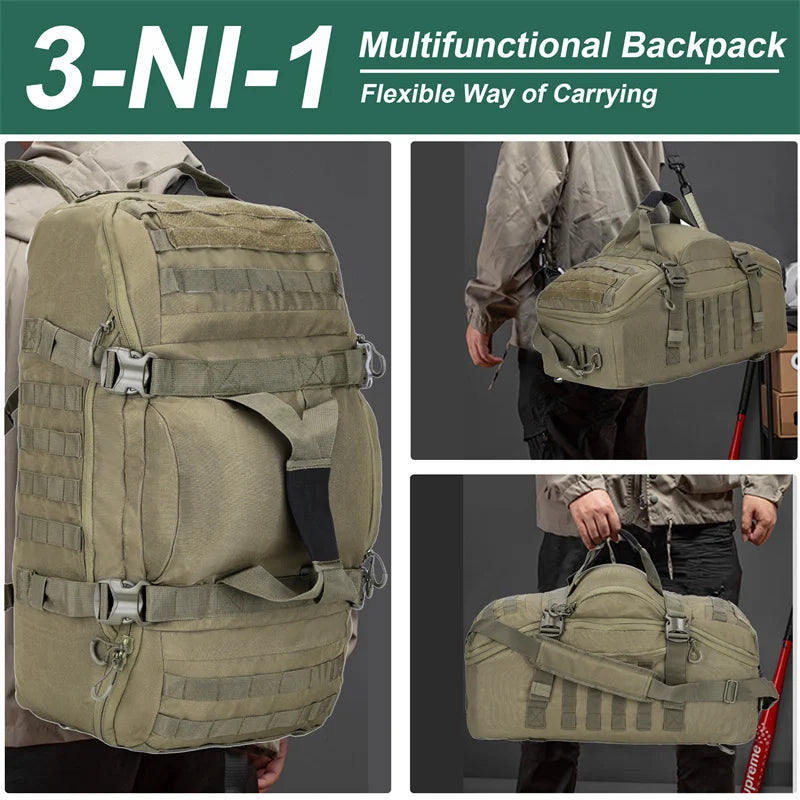 LQARMY Molle Tactical Backpack For Hiking Camping Travel