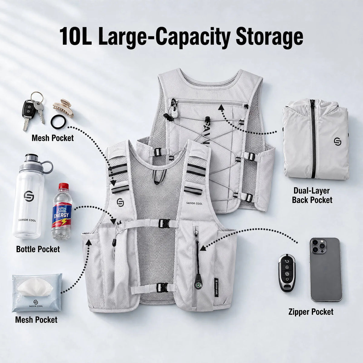 Snow Deer Tactical Cooling Vest With Integrated Water Bladder