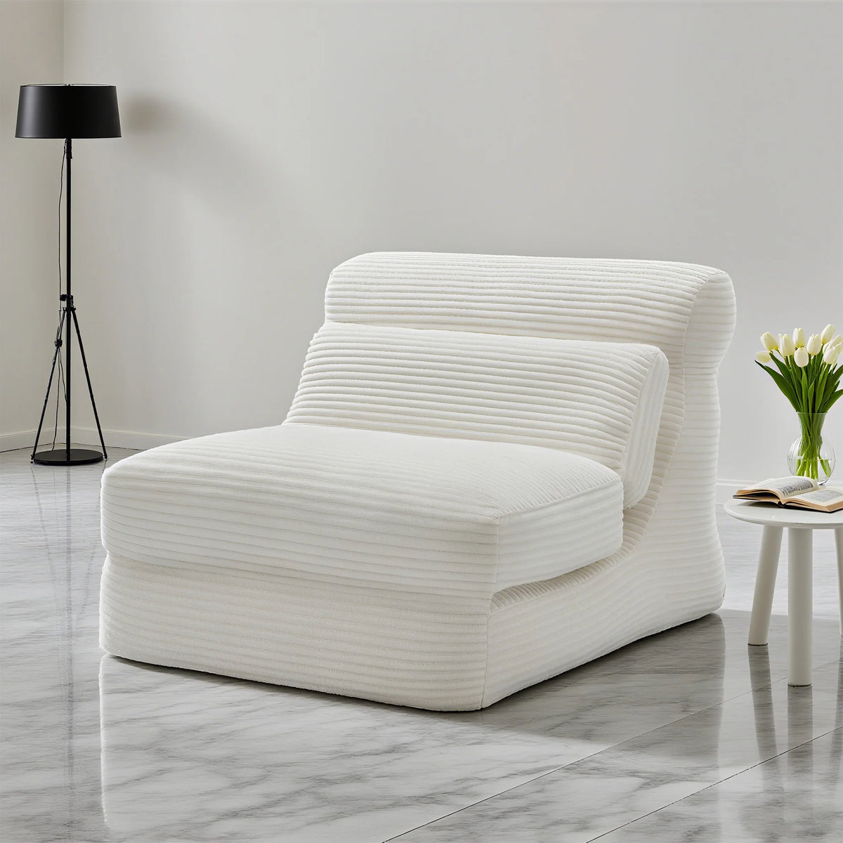 JHK Ergonomic Folding Sofa Bed With Corduroy Lumbar Support Convertible