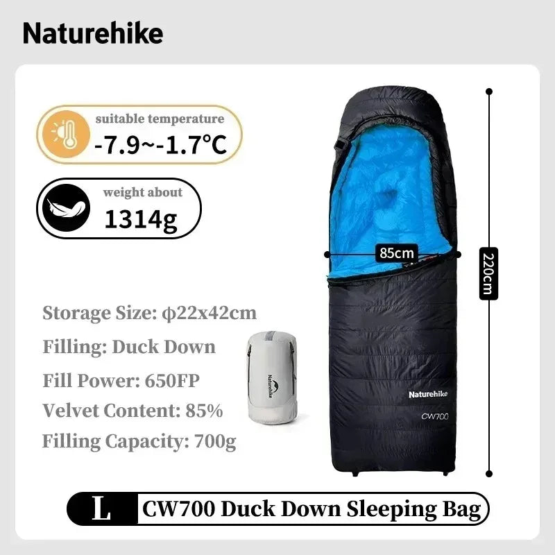 Naturehike Ultralight Duck Down Sleeping Bag For Outdoor Use