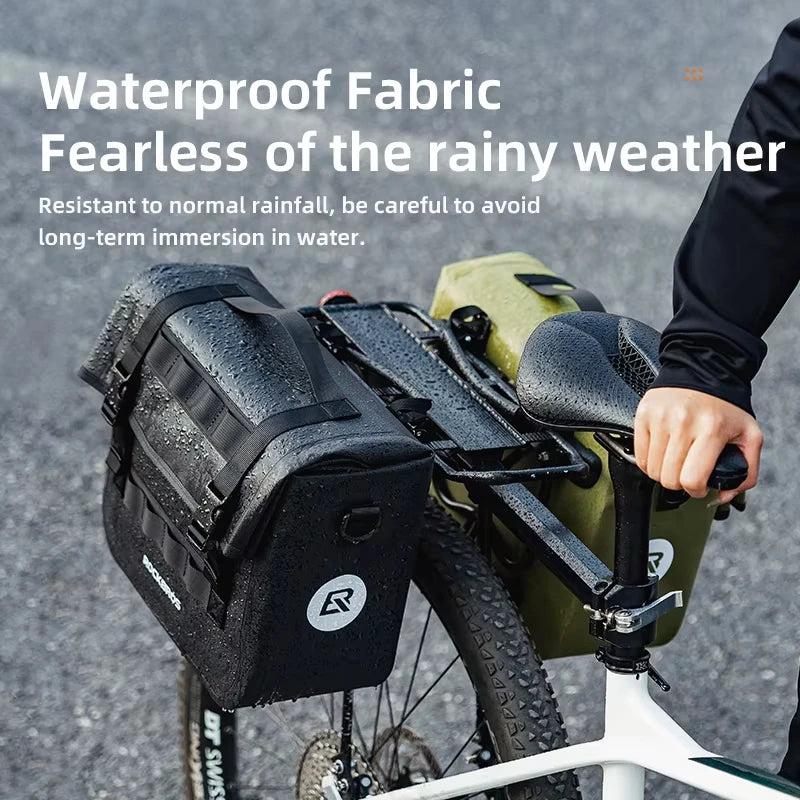 ROCKBROS Foldable Bicycle Saddle Bag Waterproof Large Capacity