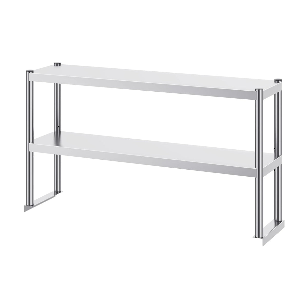 SucceBuy Stainless Steel kitchen worktable Overshelf with Height Adjustable Overshelf Prep Work Table for Kitchen Restaurant