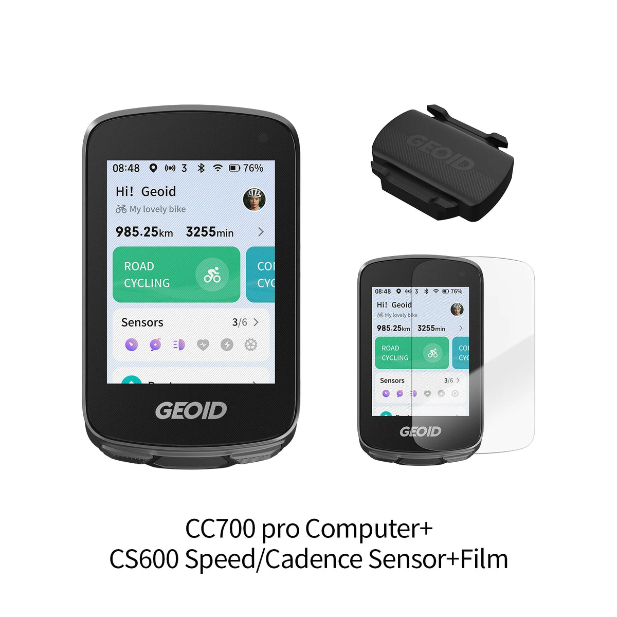 GEOID Wireless Bike Computer With Touchscreen And Map Navigation
