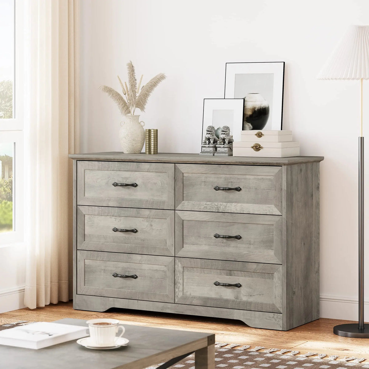 Studyset 6 Drawer Dresser For Bedroom Living Room Storage Furniture