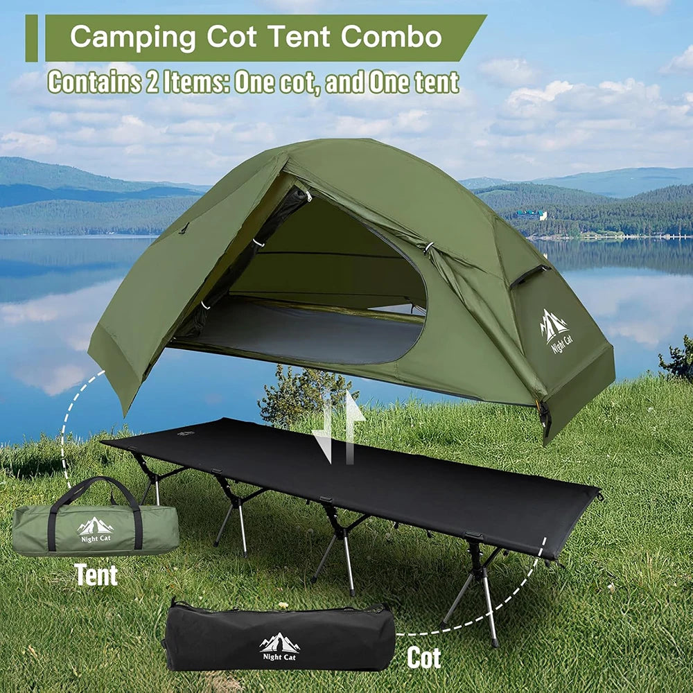 Night Cat Elevated Camping Cot Tent Heavy Duty Off Ground