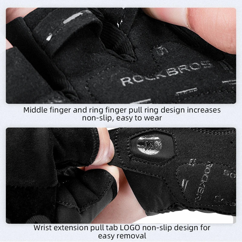 ROCKBROS Cycling Gloves Breathable Shockproof For Mountain Bikes