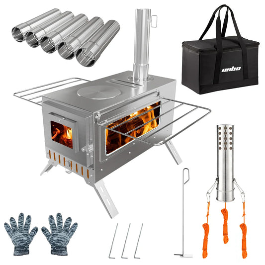 Unho Portable Hot Tent Wood Burning Stove