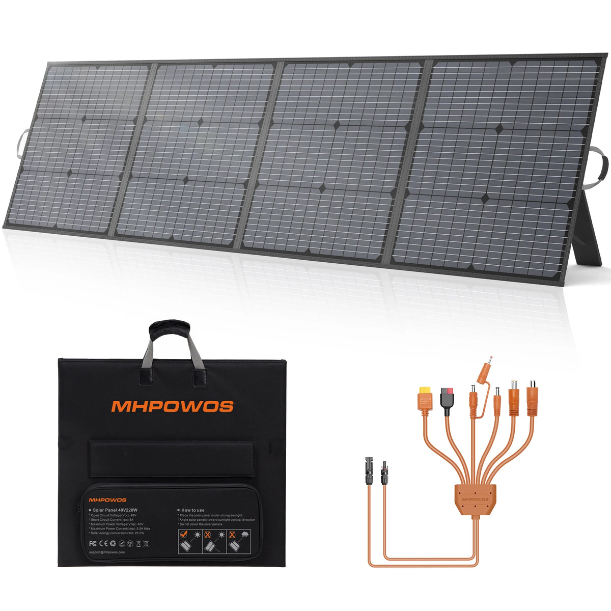 MHPOWOS 400W Portable Foldable Solar Panel Charger