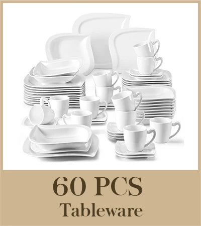 Malacasa Premium Porcelain Dinner Set Complete Tableware Collection