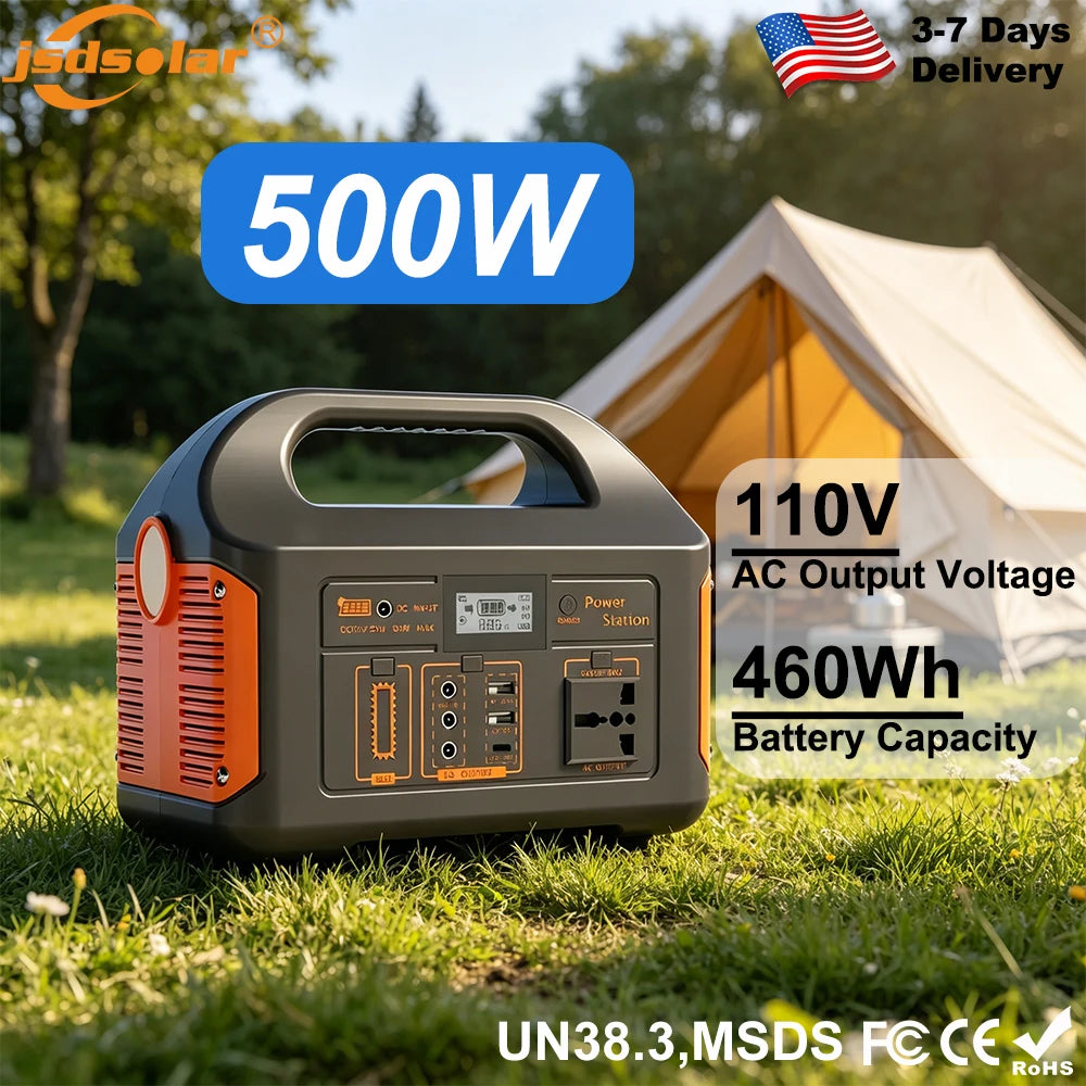 GaiaRay Portable Solar Power Station 500W 460Wh With LED Display
