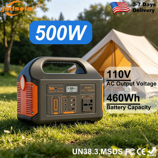 GaiaRay Portable Solar Power Station 500W 460Wh With LED Display