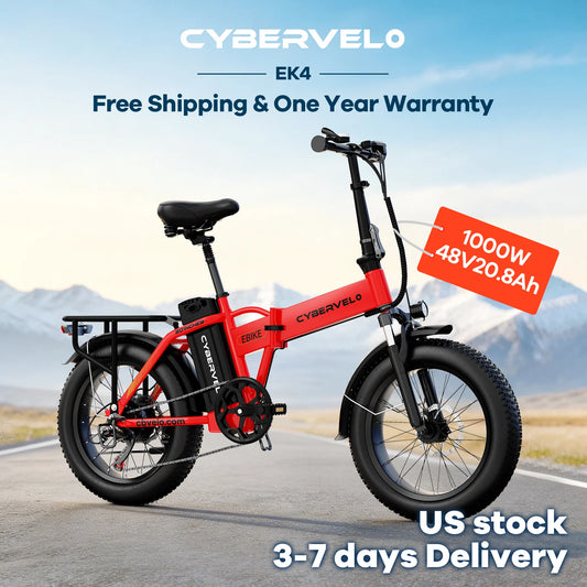 CYBERVELO EK4 Folding 1000W Electric Bike 48V Battery