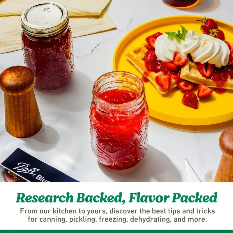 Wide Mouth Mason Jars With Lids And Rings Six Pack