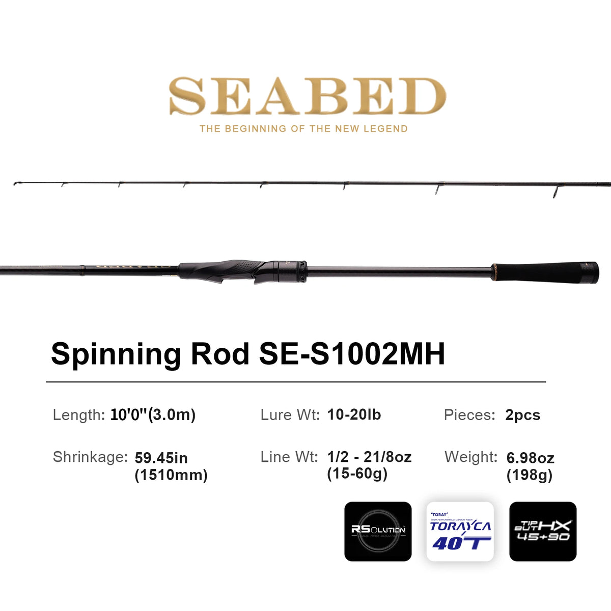 Pure-Lure Seabed Spinning Rod For Sea Bass High Carbon