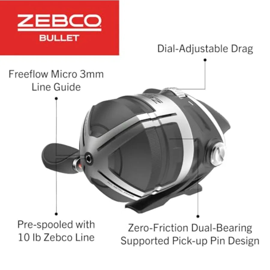 Durable All Metal Spincast Fishing Reel With Solid Pinion