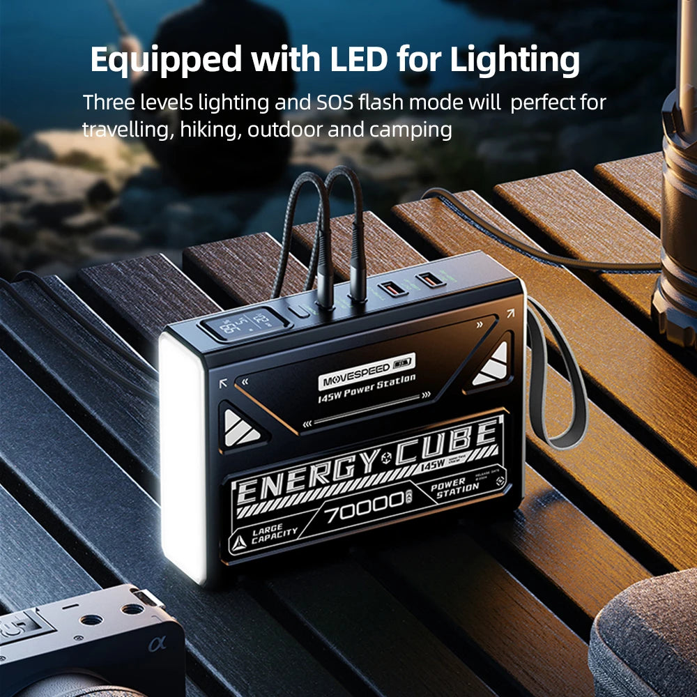 Camping Lantern 70000mAh Rechargeable LED Emergency Light Outdoor Power Outage