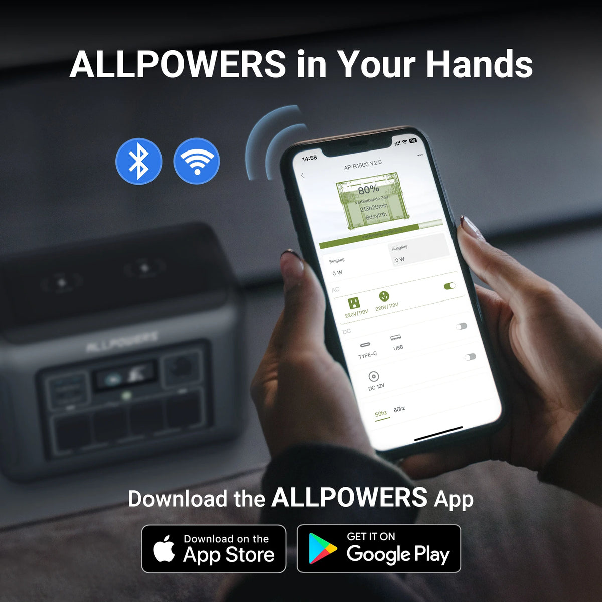 Allpowers R1500 Lite Portable Power Station 1056Wh LiFePO4 Battery
