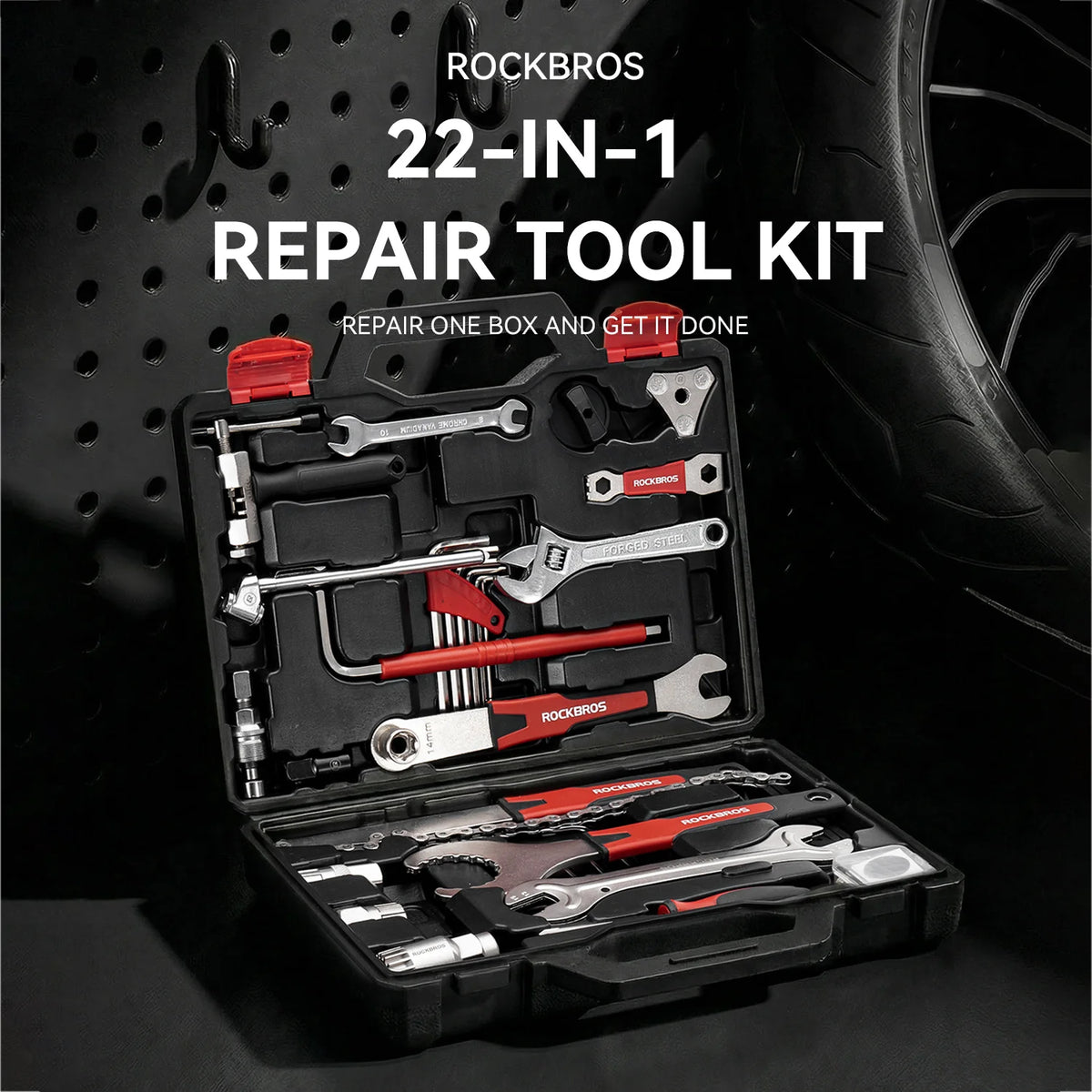Rockbros 22 In 1 Multifunctional Bicycle Repair Tools Kit