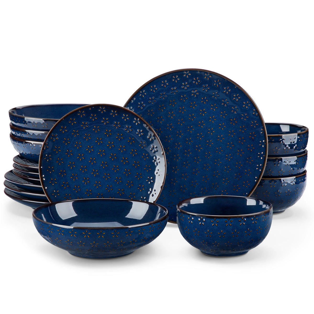 Malacasa Floral Porcelain Dinnerware Set For Home Dining Room