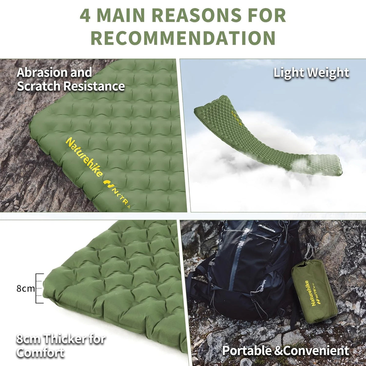 Naturehike Ultralight Insulated Inflatable Camping Sleeping Pad