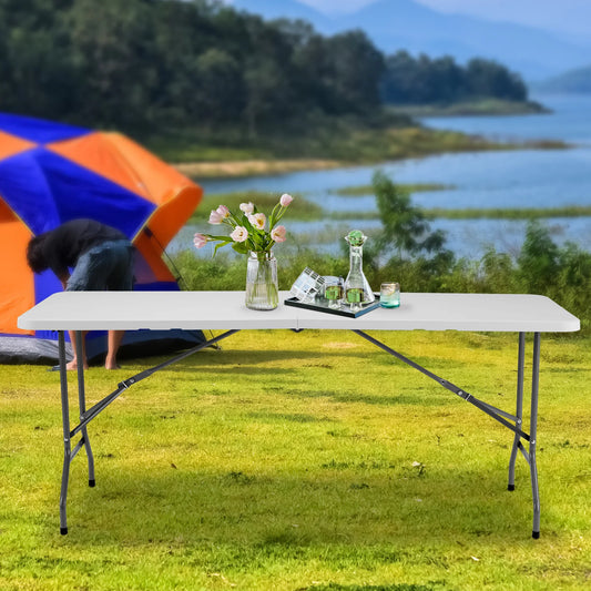 JHK Portable Folding Camping Table With Carrying Handle Safety Lock