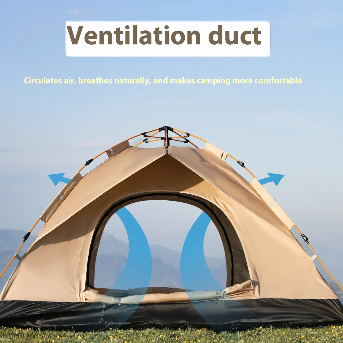 Pakicetus Instant Golden Tent Sun And Rain Shelter For Beach And Camping