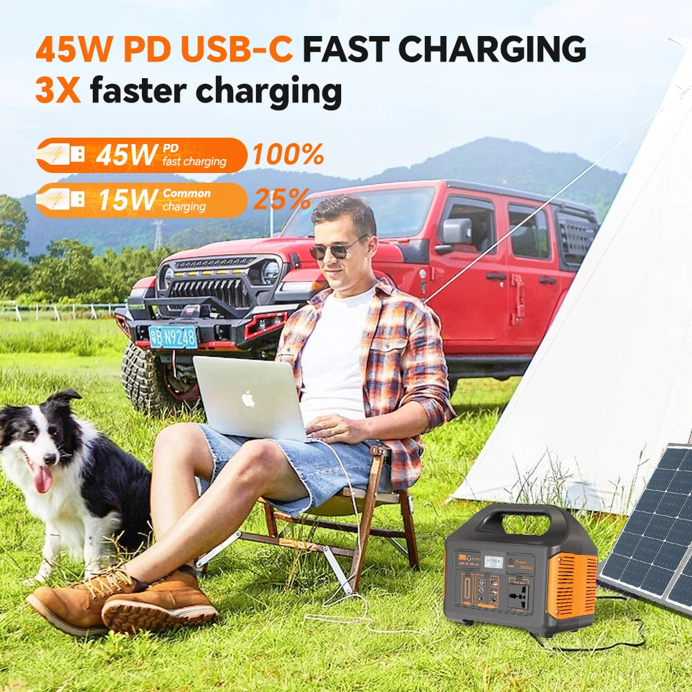GaiaRay Portable Solar Power Station 500W 460Wh With LED Display