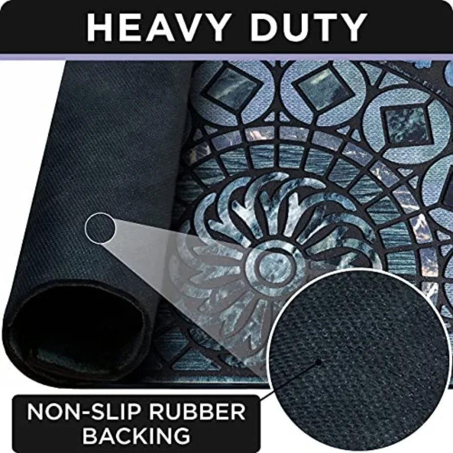 Front Door Mat Low Pile Outdoor Welcome Mud Trapping