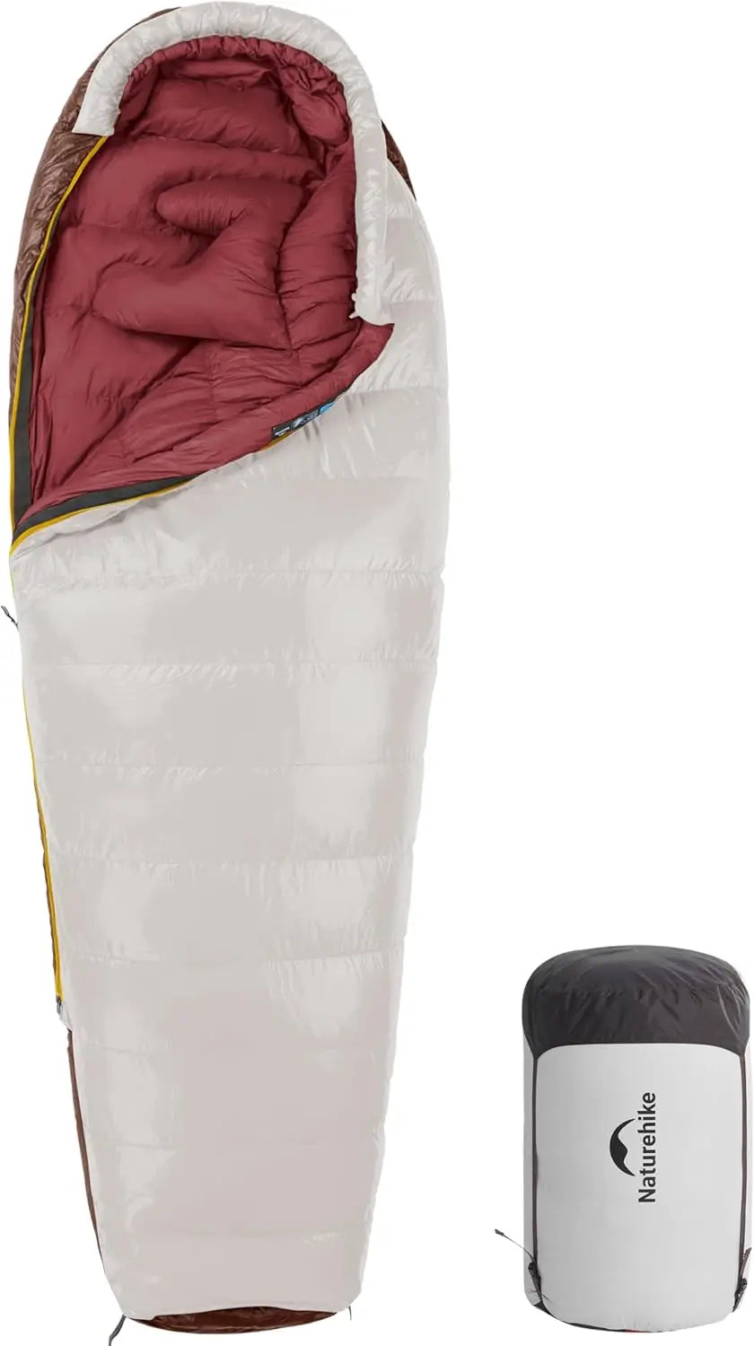 Mummy Down Sleeping Bag For Adults Cold Weather Camping Hiking